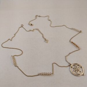 Guess Gold and Crystal Pendant Necklace